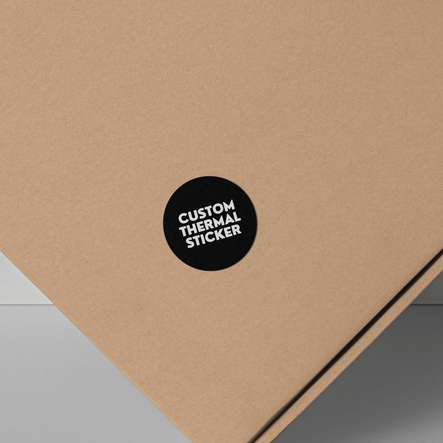 Add a pop of personality to your packaging! These adorable 1-inch True Black circle stickers feature bold black or crisp white printing for your logo or text. Minimum 25, perfect for Etsy & small businesses.