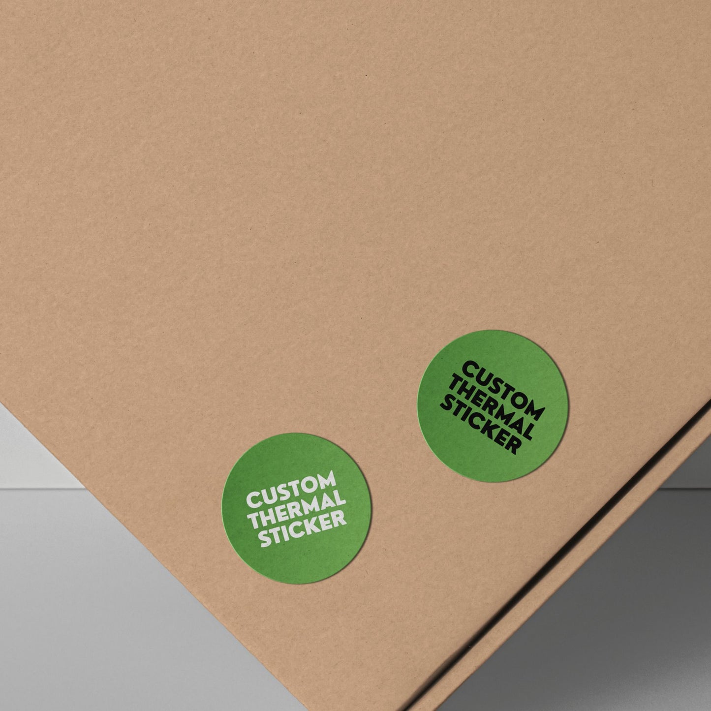 Add a pop of personality to your packaging! These adorable 1-inch Emerald Green circle stickers feature bold black or crisp white printing for your logo or text. Minimum 25, perfect for Etsy & small businesses.