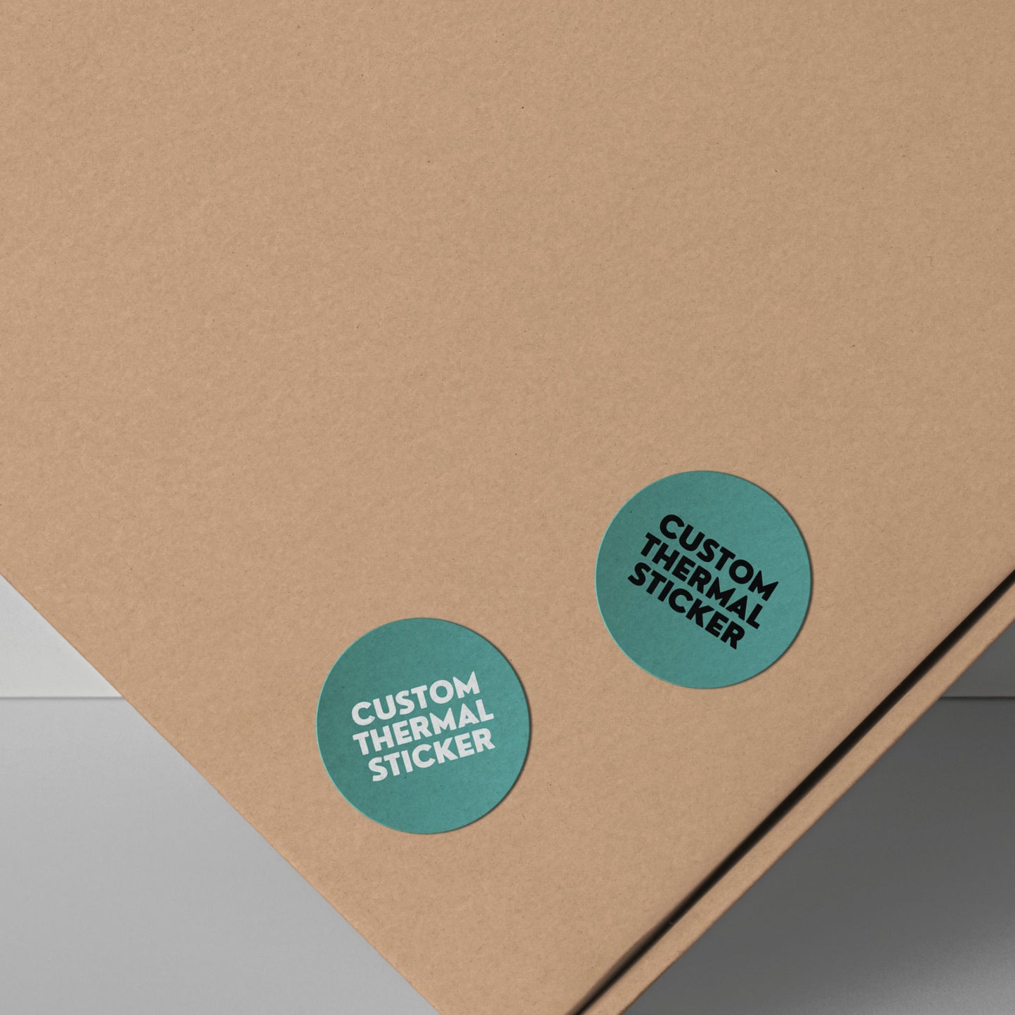 Add a pop of personality to your packaging! These adorable 1-inch Dark Turquoise circle stickers feature bold black or crisp white printing for your logo or text. Minimum 25, perfect for Etsy & small businesses.