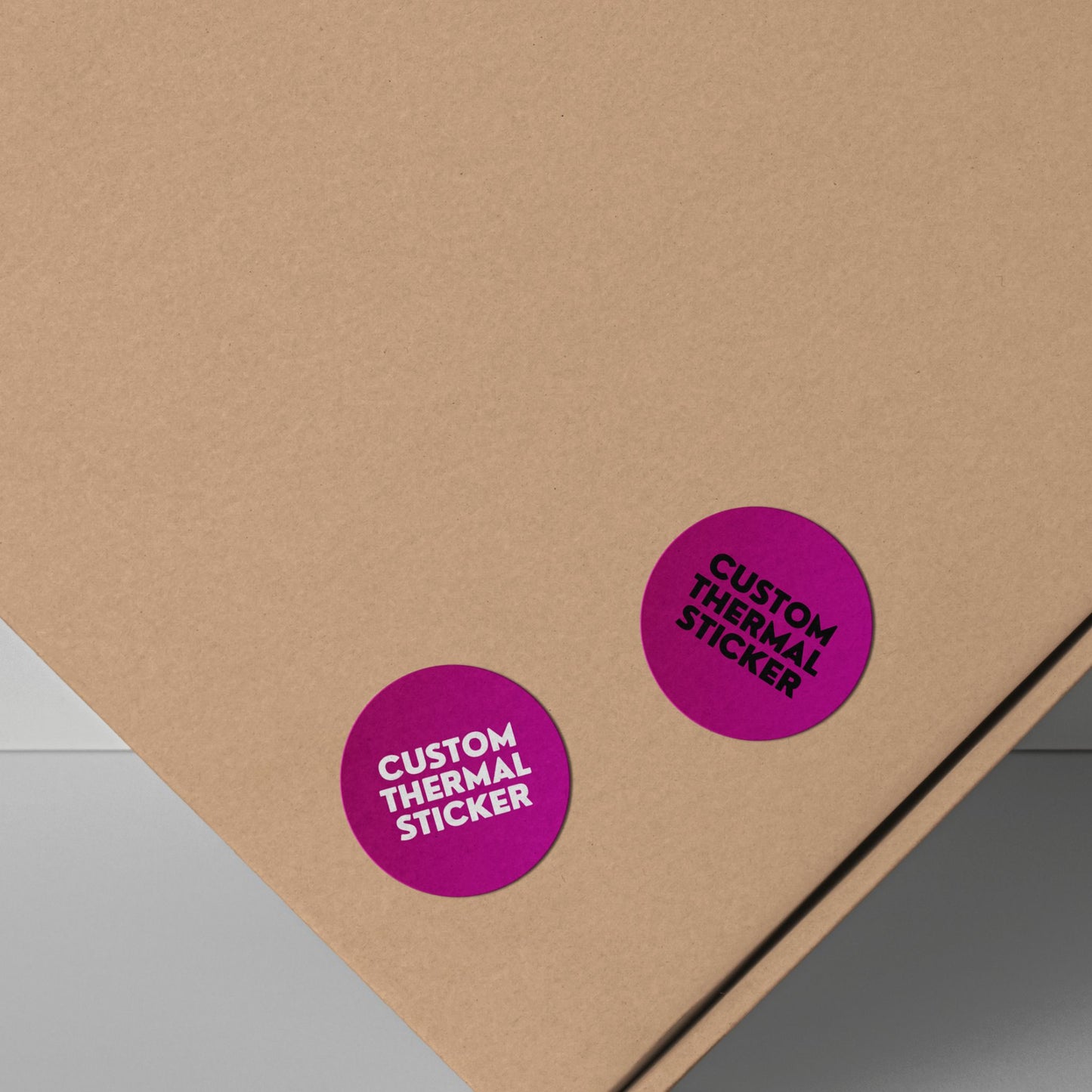 Add a pop of personality to your packaging! These adorable 1-inch Deep Plum circle stickers feature bold black or crisp white printing for your logo or text. Minimum 25, perfect for Etsy & small businesses.