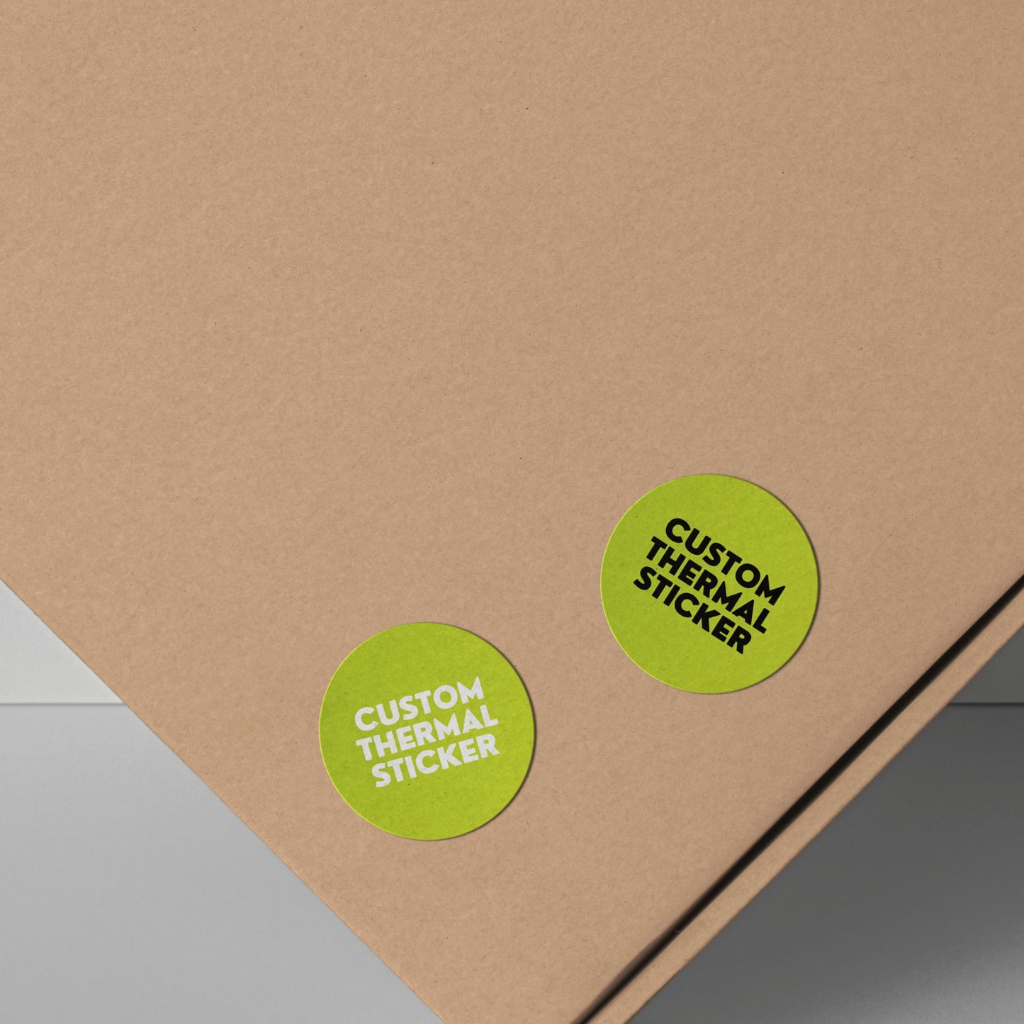 Add a pop of personality to your packaging! These adorable 1-inch Lime Zest custom circle stickers feature bold black or crisp white printing for your logo or text. Minimum 25, perfect for Etsy & small businesses.