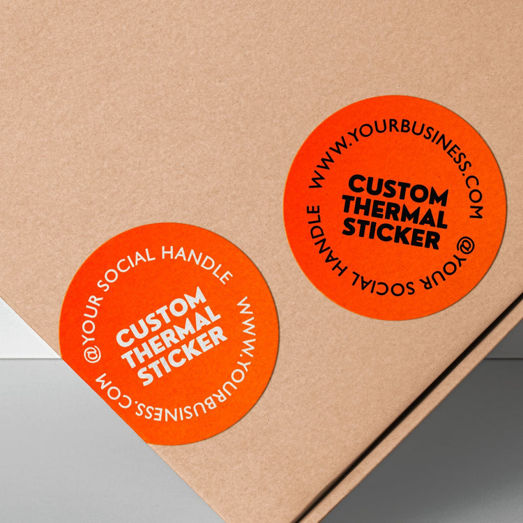 Orange Custom Business Stickers