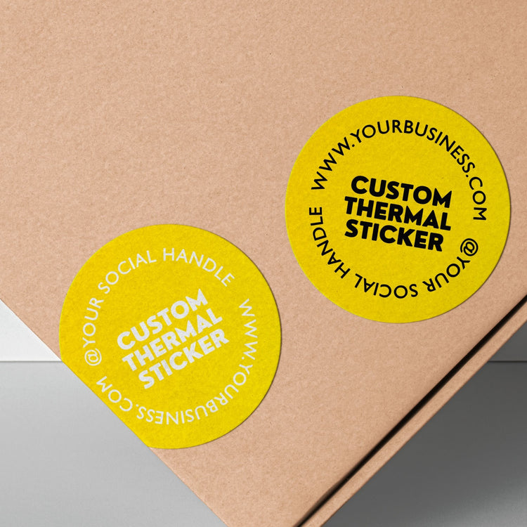 Yellow Custom Business Stickers
