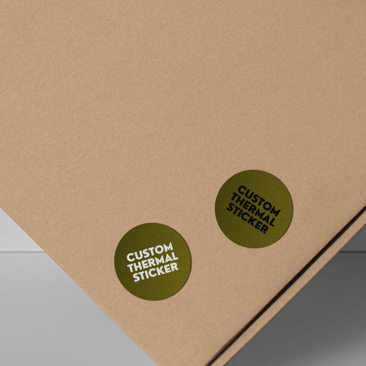Add a pop of personality to your packaging! These adorable 1-inch Dark Olive circle stickers feature bold black or crisp white printing for your logo or text. Minimum 25, perfect for Etsy & small businesses.