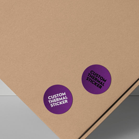Add a pop of personality to your packaging! These adorable 1-inch Dark Grape circle stickers feature bold black or crisp white printing for your logo or text. Minimum 25, perfect for Etsy & small businesses.