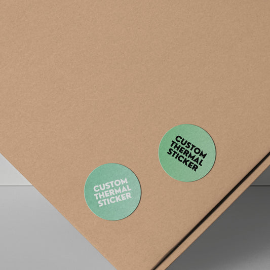 Add a pop of personality to your packaging! These adorable 1-inch Pale Jade custom circle stickers feature bold black or crisp white printing for your logo or text. Minimum 25, perfect for Etsy & small businesses.