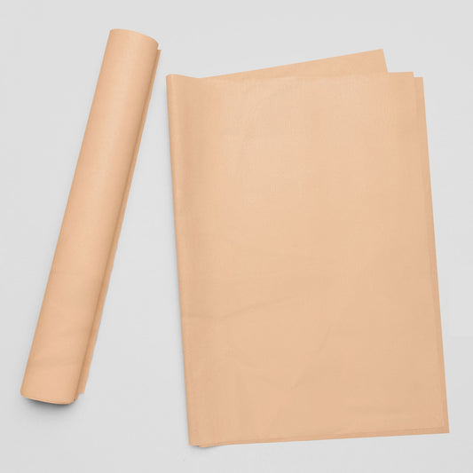 Peach Cream tissue paper adds a bold pop of color to gift wrapping, crafting, and product packaging. Perfect for small business owners and creatives.