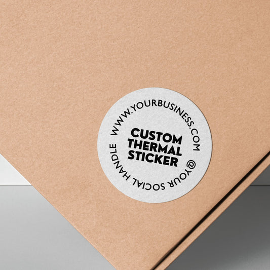 Showcase your brand in vibrant style with these striking 2-inch Pure White thermal transfer stickers! Print your logo and text in bold black for a high-impact look. Ideal for small businesses seeking beautiful, scratch-resistant custom stickers in low MOQs. Elevate your packaging, branding, or crafts!