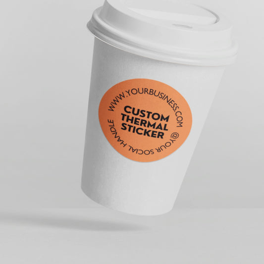 Eye-catching Pumpkin Orange custom sticker made for your brand! Showcase your logo or design on this water & oil-proof sticker, perfect for small business owners. Print on-demand, starting from 25 stickers. Varikit: Brand magic made easy & affordable.