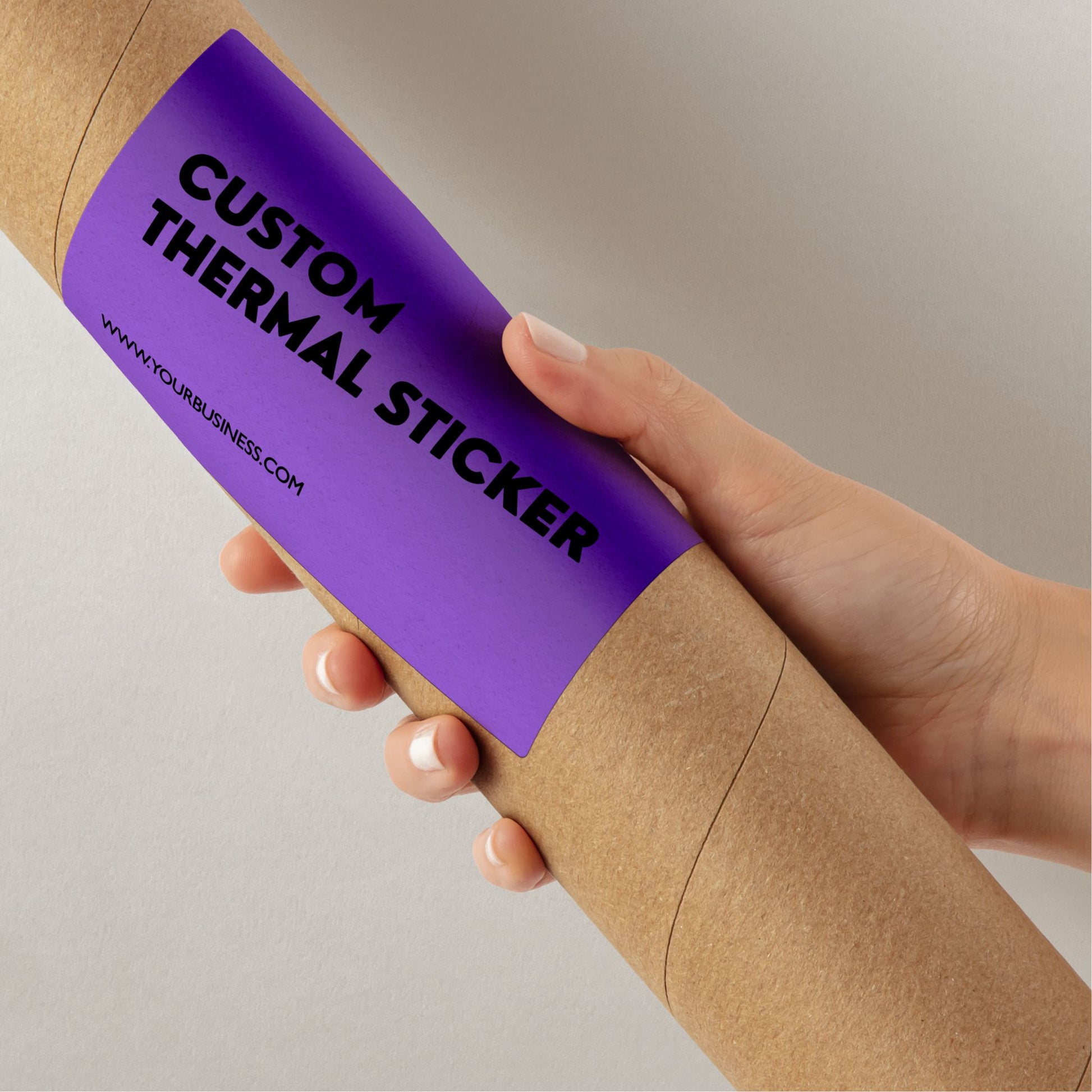 Ditch bland boxes! These vibrant 4x6 inch Plum Purple thermal stickers add instant personality to your packaging. Affordable & inkless, minimum 25. Great alternative to packing tape for Etsy, crafts & more.