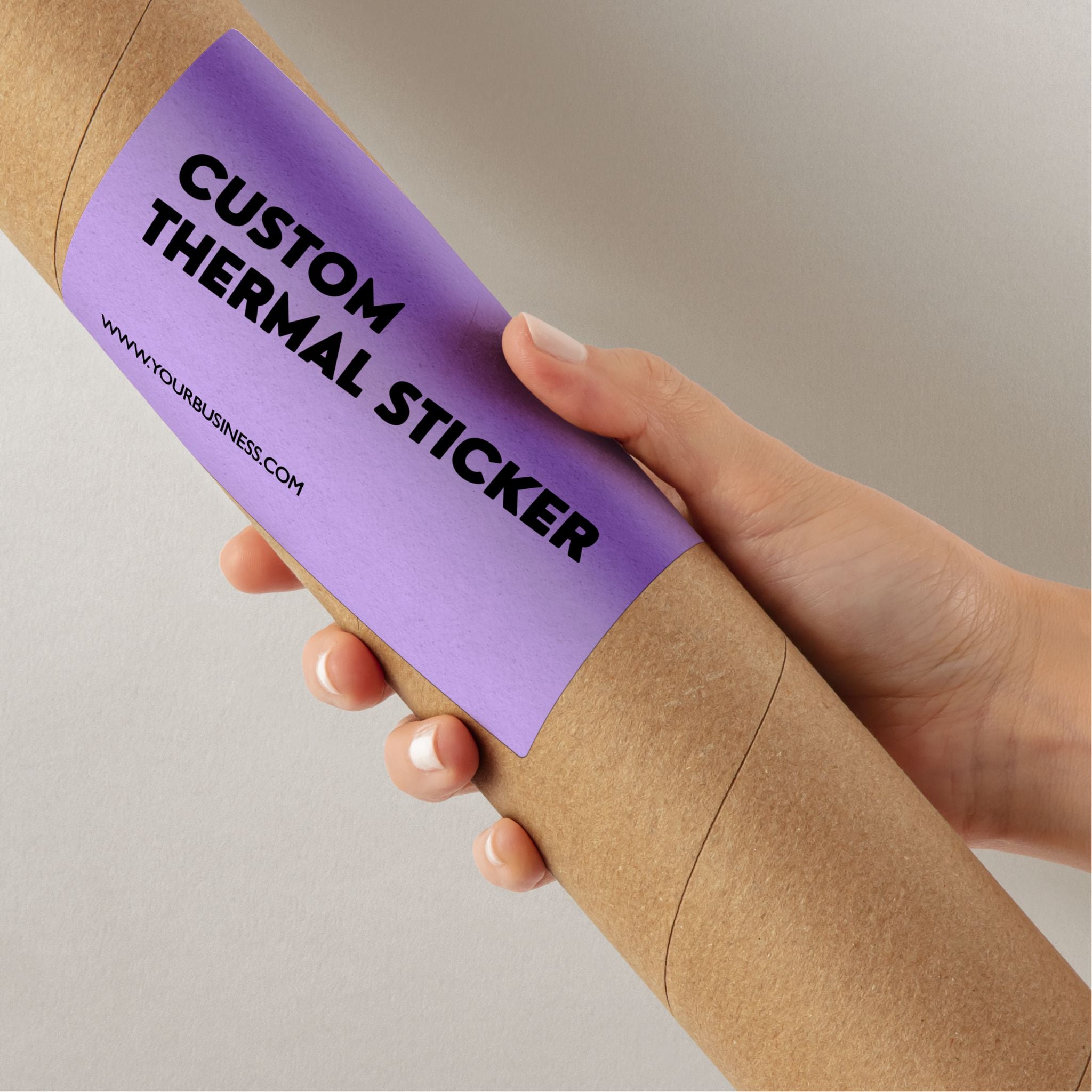 Ditch bland boxes! These vibrant 4x6 inch Wisteria Purple thermal stickers add instant personality to your packaging. Affordable & inkless, minimum 25. Great alternative to packing tape for Etsy, crafts & more.