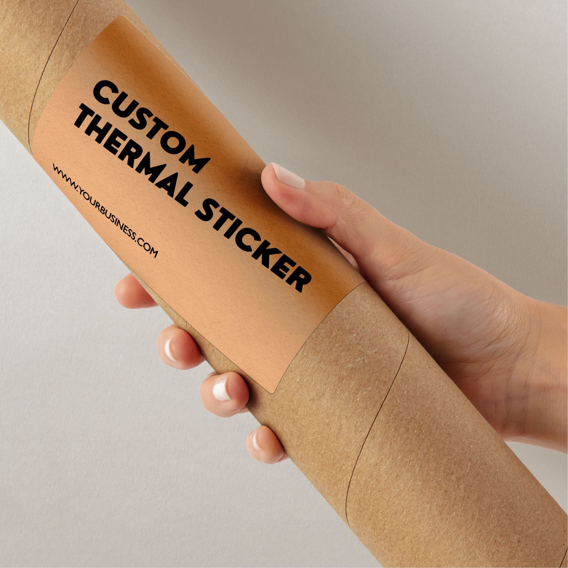 Ditch bland boxes! These vibrant 4x6 inch Sandy Beige thermal stickers add instant personality to your packaging. Affordable & inkless, minimum 25. Great alternative to packing tape for Etsy, crafts & more.