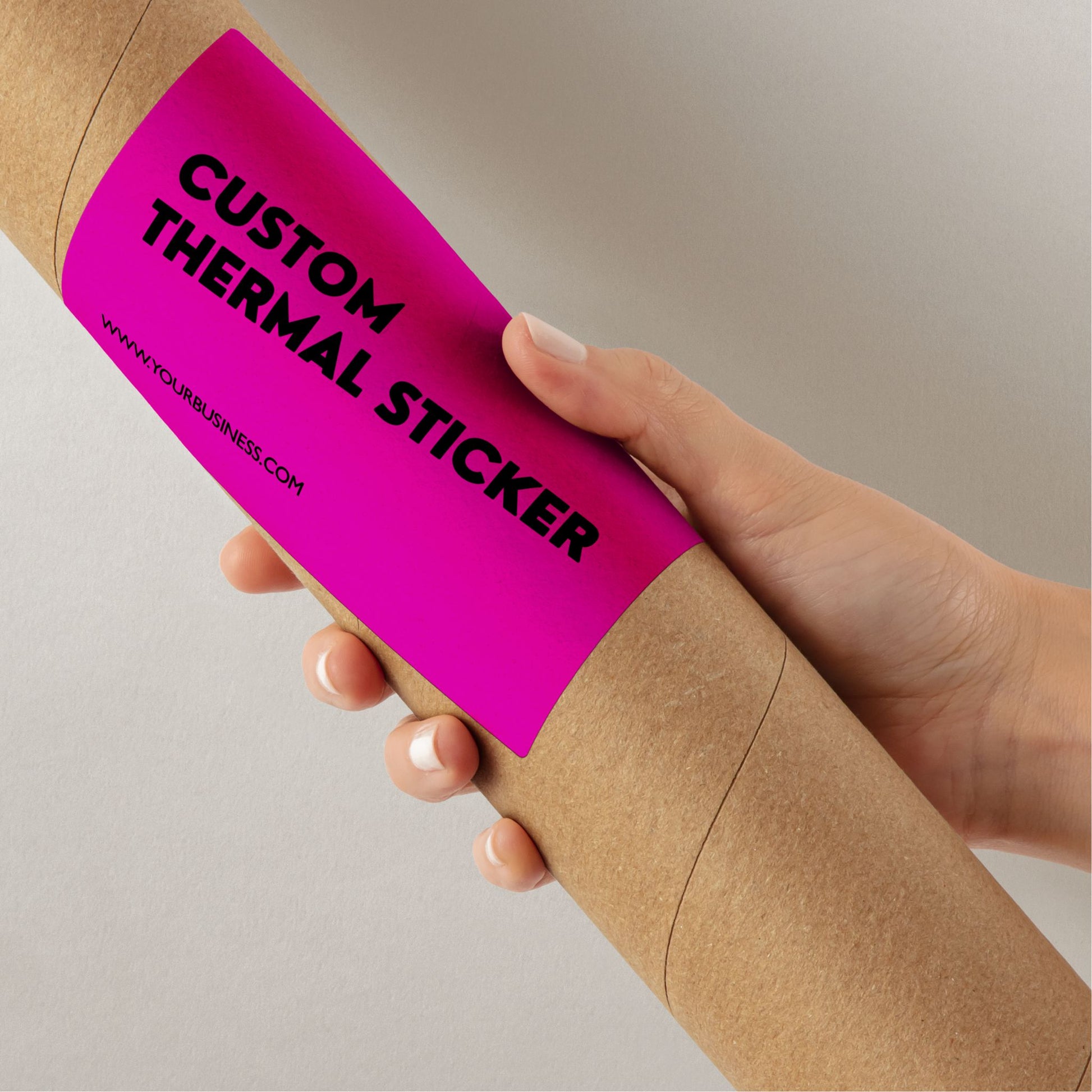 Ditch bland boxes! These vibrant 4x6 inch Hot Pink thermal stickers add instant personality to your packaging. Affordable & inkless, minimum 25. Great alternative to packing tape for Etsy, crafts & more.