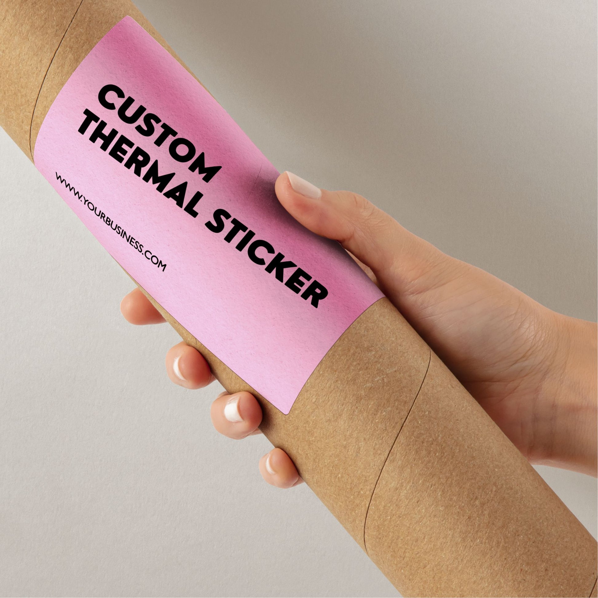 Ditch bland boxes! These vibrant 4x6 inch Peachy Pink thermal stickers add instant personality to your packaging. Affordable & inkless, minimum 25. Great alternative to packing tape for Etsy, crafts & more.