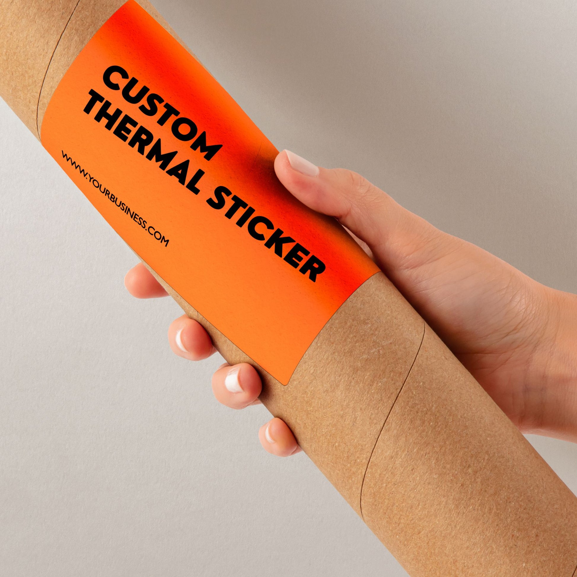 Ditch bland boxes! These vibrant 4x6 inch Pumpkin Orange thermal stickers add instant personality to your packaging. Affordable & inkless, minimum 25. Great alternative to packing tape for Etsy, crafts & more.